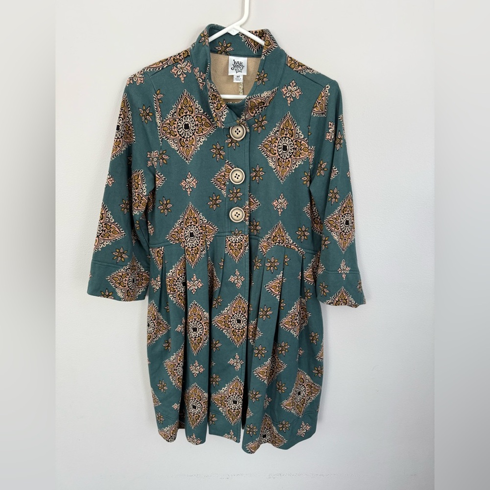 Ivy Jane multicolor retro button-front jacket with pockets size Medium